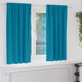 Zwart-Out Gordijnen Met Ringen 2 Pcs 245 X 140 Cm Turquoise