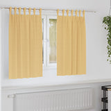 Zwart-Out Gordijnen Met Ringen 2 Pcs 140 X Beige