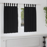 -Out Gordijnen Met Ringen 2 Pcs 140 X Zwart