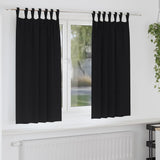 -Out Gordijnen Met Ringen 2 Pcs 140 X Zwart