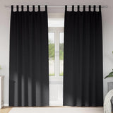 -Out Gordijnen Met Ringen 2 Pcs 140 X Zwart