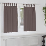 Zwart-Out Gordijnen Met Ringen 2 Pcs 140 X Donkerbruin