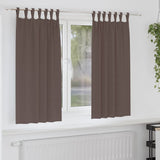 Zwart-Out Gordijnen Met Ringen 2 Pcs 140 X Donkerbruin