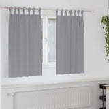 Zwart-Out Gordijnen Met Ringen 2 Pcs 140 X Lichtgrijs
