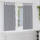 Zwart-Out Gordijnen Met Ringen 2 Pcs 140 X Lichtgrijs