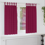 Zwart-Out Gordijnen Met Ringen 2 Pcs 175 X 140 Cm Wijnrood