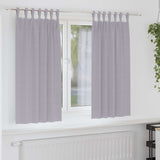 Zwart-Out Gordijnen Met Ringen 2 Pcs 140 X Metaalgrijs