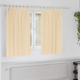 Zwart-Out Gordijnen Met Ringen 2 Pcs 140 X Crème