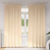 Zwart-Out Gordijnen Met Ringen 2 Pcs 140 X Crème
