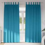 Zwart-Out Gordijnen Met Ringen 2 Pcs 245 X 140 Cm Turquoise
