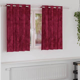 Velvet Gordijnen 2 Pcs Fluweel Wijnrood