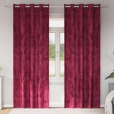 Velvet Gordijnen 2 Pcs Fluweel Wijnrood