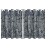 Velvet Gordijnen 2 Pcs Fluweel Zilvergrijs