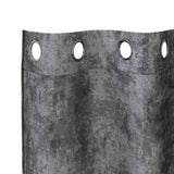 Velvet Gordijnen Met Gordijnen 2 Pcs Fluweel Grijs
