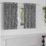 Velvet Gordijnen Met Gordijnen 2 Pcs Fluweel Grijs
