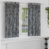 Velvet Gordijnen Met Gordijnen 2 Pcs Fluweel Grijs