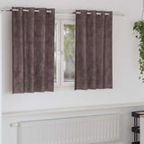 Velvet Gordijnen Met Gordijnen 2 Pcs Fluweel Bruin