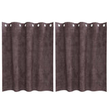 Velvet Gordijnen Met Gordijnen 2 Pcs Fluweel Bruin