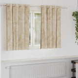 Velvet Gordijnen Met Gordijnen 2 Pcs Fluweel Crème