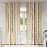 Velvet Gordijnen Met Gordijnen 2 Pcs Fluweel Crème