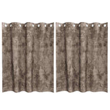 Velvet Gordijnen 2 Pcs Fluweel Cappuccino