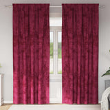Velvet Gordijnen 2 Pcs Fluweel Wijnrood