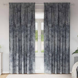 Velvet Gordijnen 2 Pcs Fluweel Zilvergrijs