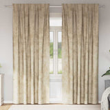 Velvet Gordijnen Met Gordijnen 2 Pcs Fluweel Crème