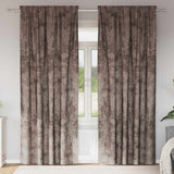 Velvet Gordijnen 2 Pcs Fluweel Cappuccino