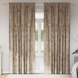Velvet Gordijnen 2 Pcs Fluweel Champagne