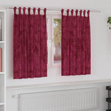 Velvet Gordijnen 2 Pcs Fluweel Wijnrood