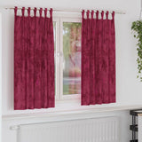 Velvet Gordijnen 2 Pcs Fluweel Wijnrood