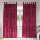Velvet Gordijnen 2 Pcs Fluweel Wijnrood