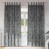 Velvet Gordijnen Met Gordijnen 2 Pcs Fluweel Grijs