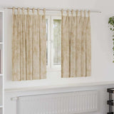 Velvet Gordijnen Met Gordijnen 2 Pcs Fluweel Crème