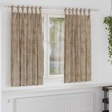Velvet Gordijnen 2 Pcs Fluweel Champagne
