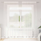 Kantgordijn Met Gordijnen Bloemen Wit 240 X 400 Cm Polyester Champagne
