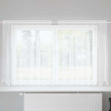Kantgordijn Met Gordijnen Bloemen Wit 240 X 400 Cm Polyester Champagne
