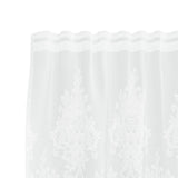 Kantgordijn Met Gordijnen Bloemen Wit 240 X 200 Cm Polyester Champagne