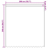 Kantgordijn Met Gordijnen Bloemen Wit 240 X 200 Cm Polyester Champagne