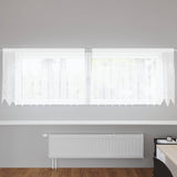 Kantgordijn Met Gordijnen Bloemen Wit 240 X 400 Cm Polyester Champagne
