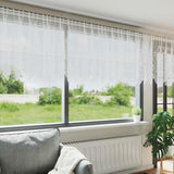 Kantgordijn Met Gordijnen Bloemen Wit 240 X 400 Cm Polyester Champagne