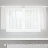 Kantgordijn Met Gordijnen Bloemen Wit 240 X 400 Cm Polyester Champagne