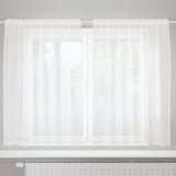 Kantgordijn Met Gordijnen Bloemen Wit 240 X 400 Cm Polyester Champagne