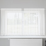 Kantgordijn Met Gordijnen Bloemen Wit 240 X 400 Cm Polyester Champagne