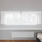 Kantgordijn Met Gordijnen Bloemen Wit 240 X 400 Cm Polyester Champagne