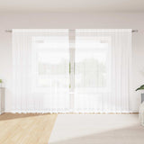 Kantgordijn Met Gordijnen Bloemen Wit 240 X 400 Cm Polyester Champagne