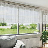 Kantgordijn Met Gordijnen Bloemen Wit 240 X 400 Cm Polyester Champagne