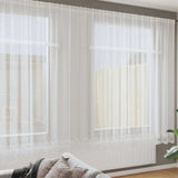 Kantgordijn Met Gordijnen Bloemen Wit 240 X 400 Cm Polyester Champagne