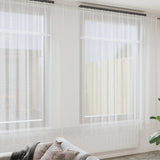 Kantgordijn Met Gordijnen Bloemen Wit 240 X 400 Cm Polyester Champagne